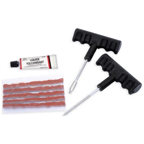 Kit de réparation pneu tubeless 8 pièces - Pneu tubeless route - Réparation pneu extérieur en cas de crevaison - voiture - vélo (1/5)