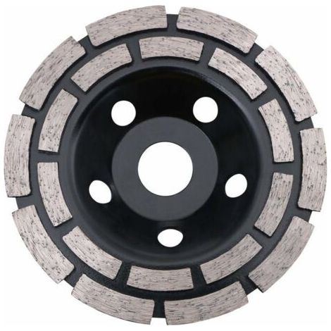 Disques de meulage diamantés, diamant de meulage du béton 125 x 22,2 mm double rangée, meule diamantée universelle