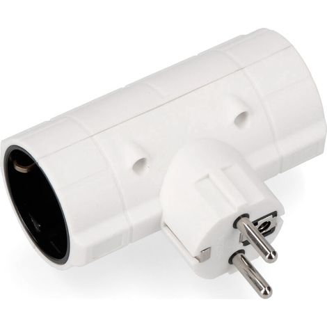 Spina doppia economica EDM T/TL 16A 250V 4,8mm (retrattile) (1/2)