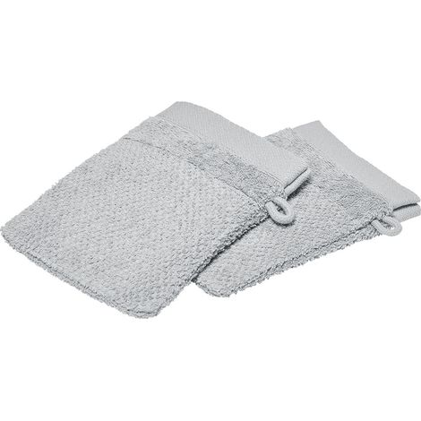 Lot de 2 gants de toilette en coton BIO