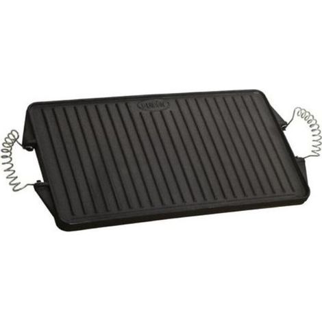 FPLUS plancha hº fundido 21x27 cms , Plancha de asar rectangular de hierro fundido.Apta para gas y leña, asas de tacto frio.Dos caras lisa y ondulada.
Facil limpieza.