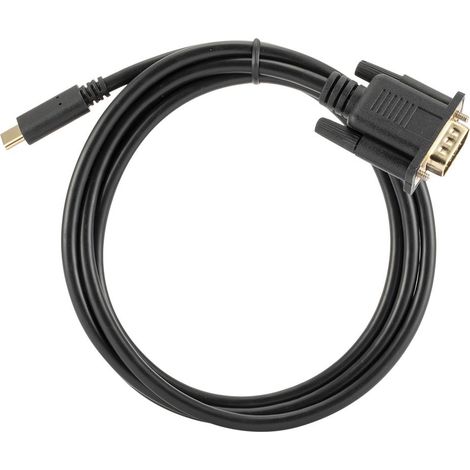 Câble adaptateur convertisseur USB-C vers VGA portable de 1,8 m et 1080p (1/5)