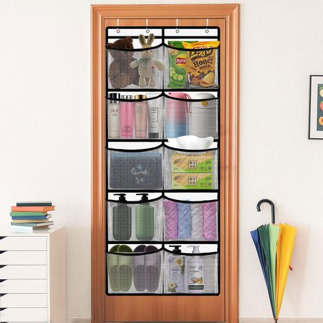 Hängeaufbewahrung, Hängeregal, Hängeaufbewahrung, Tür-Organizer, multifunktionaler Tür-Hänge-Organizer mit 10 Netztaschen für Schlafzimmer, Küche, 