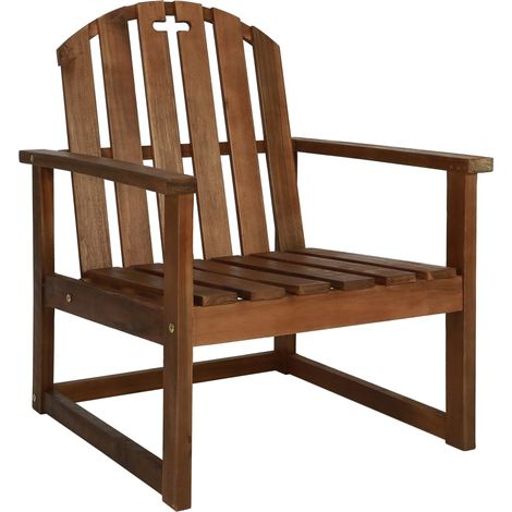 Chaises de jardin lot de 2 Chaises d'extérieur Bois d'acacia solide (1/5)