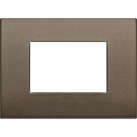 Placca Classic 3M bronzo scuro Vimar Arkè 19653.17