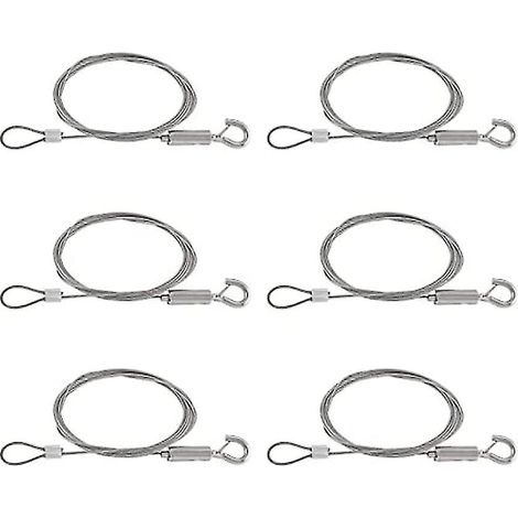 Lot de 6 câbles en acier inoxydable robustes, fil de suspension réglable de 2 m pour miroirs.-AquaForge (1/5)