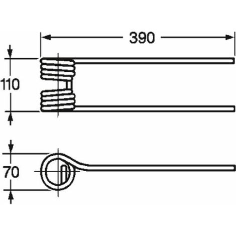 Dent de faneuse adaptable KUHN 57609000
