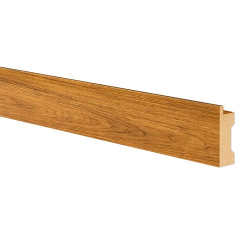 Battiscopa in POLIMERI Ad INCASSO RASOMURO per Cartongesso 39x17mm - BIANCO - ROVERE - (prezzo al metro)-ROVERE (1/2)