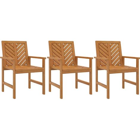 Maison Exclusive - Garten-Essstühle 3 Stk. Massivholz Akazie (1/5)