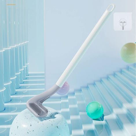 Brosse de toilette et support, brosse de cuvette de toilette avec crochet pour toilette de salle de bain (1/5)