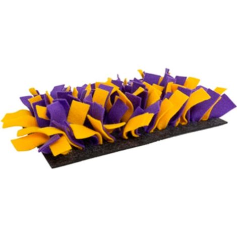 Coniglietto snufflemat in feltro morbido giallo viola 15x28cm 1ud