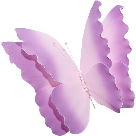 Papillons volants 3D réalistes - Fournitures de fête - Grande taille - 50 cm - Décoration murale - Décoration murale - Papillons (1/5)