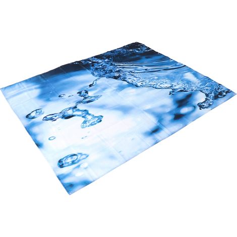 Ensemble de Rideau de Douche Imperméable 150x180cm avec Anneaux, Accessoire Salle de Bain