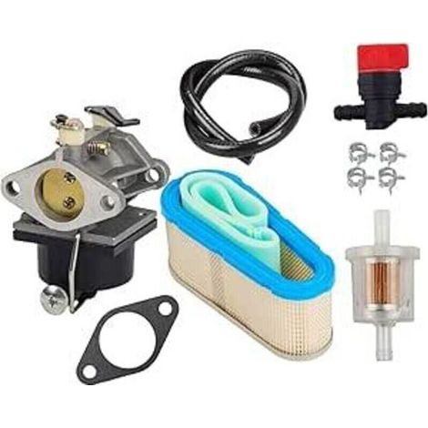 Carburatore completo con filtri aria e carburante per motori Tecumseh OHV125 OHV130 OHV135, ricambio 640065 (1/4)