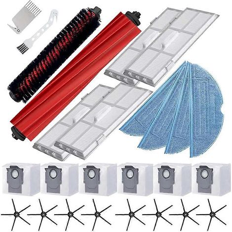Pour Roborock S7 MaxV Ultra/S7 Pro Ultra aspirateur brosse principale, brosse latérale et chiffon de serpillière filtre HEPA sacs à poussière accessoires (1/5)