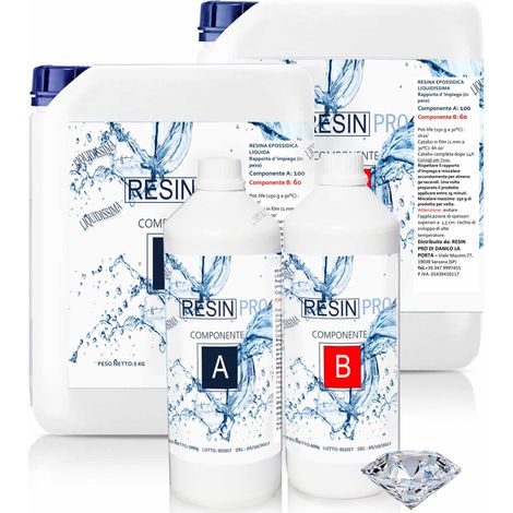 Résine époxy très liquide 0,8 kg – Haute transparence – Faible viscosité – Pour créations détaillées et bijoux – Surface brillante – Resin Pro (1/5)