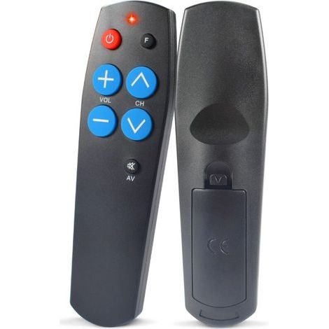 Universal TV Remote Control with Big Buttons, Easy to Use and Set Up, Suitable for Elderly and Children