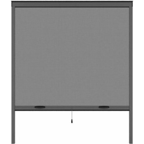 Moustikit Fliegengitter Aluminium Grau Anthrazit 125x145 cm