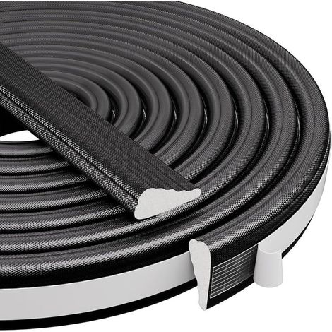 Bande d’étanchéité en mousse autocollante – isolation thermique et phonique – pour portes et fenêtres – anti-poussière, anti-vent et anti-insectes(Noir 3 m) (1/5)