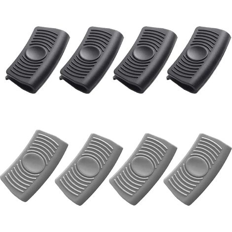 8 Pièces Poignées En Silicone Pour Casseroles - Protection Contre La Chaleur, Poignées De Serrage Pour Cuvettes De Four (1/5)