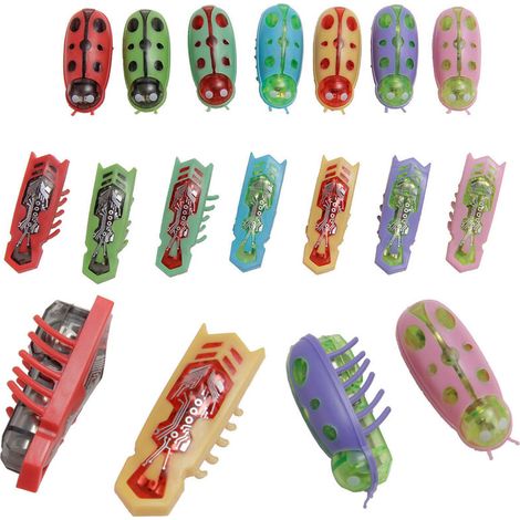 Set di 7 divertenti mini giocattoli elettrici a forma di coccinella per animali domestici, a batteria e interattivi, che stimolano l'istinto di caccia del tuo gatto. (1/5)
