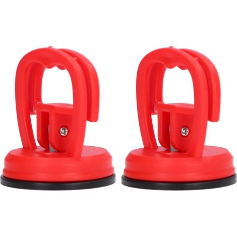 Extracteur de ventouse à grande traction, lève-boucle à une main pour carreaux de céramique, coque de voiture, outil de démontage de téléphone, 2 pièces, rouge (1/5)
