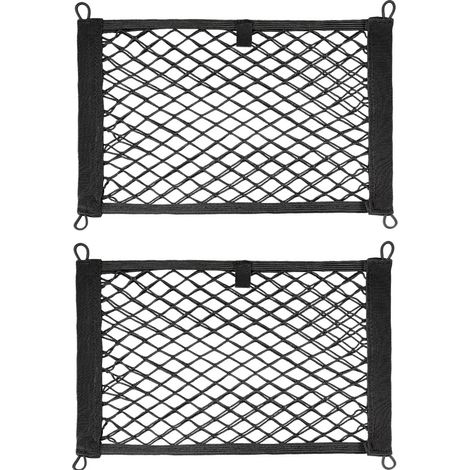 Poches En Filet - 25 x 45 cm - Pour Camion Camping-Car Bateau Voiture - Lot De 2 Avec 8 Vis De Fixation (1/5)