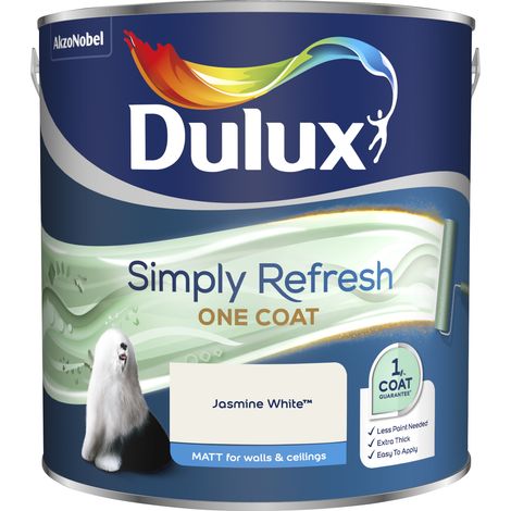 Dulux Simply Refresh One Coat Matt Emulsion Paint - 2.5L - Jasmine White
