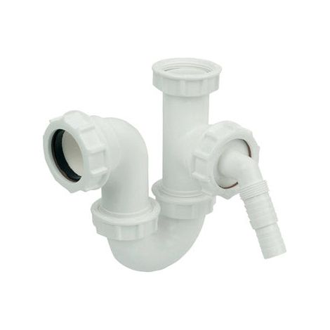 FloPlast TW473 Adjustable Half P Trap for 76mm & 40mm Pipes (1/2)