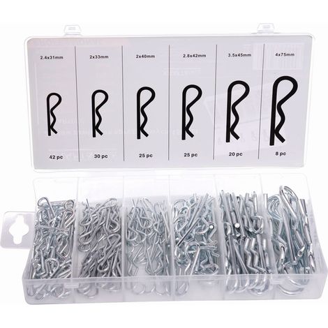 Coppiglie elastiche 150 pezzi. Acciaio Kraft&Dele