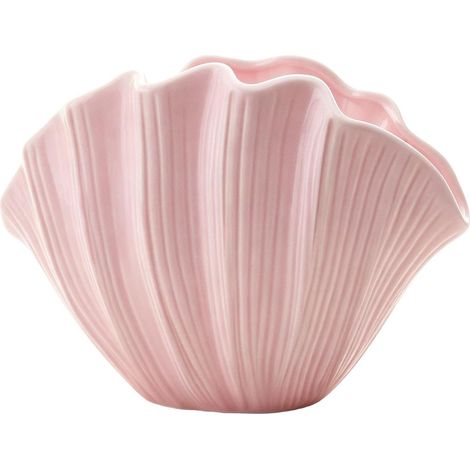 Jarrón de concha marina para flores, decoración moderna y náutica para la oficina. (1/5)