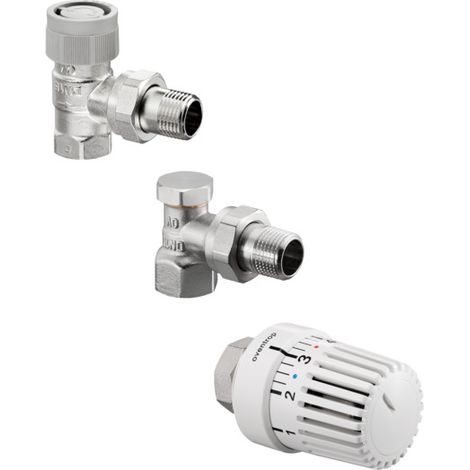 OV Thermostatventil-Set Uni LH Eckform, Ventil AQ mit Q-Tech DN 10 (1/2)