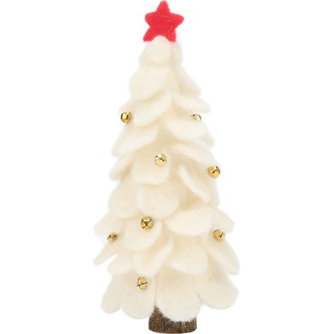 Weihnachtsdekoration aus Wollfilz 2023, großer weißer Weihnachtsbaumschmuck für die Silvesterparty zu Hause (1/5)