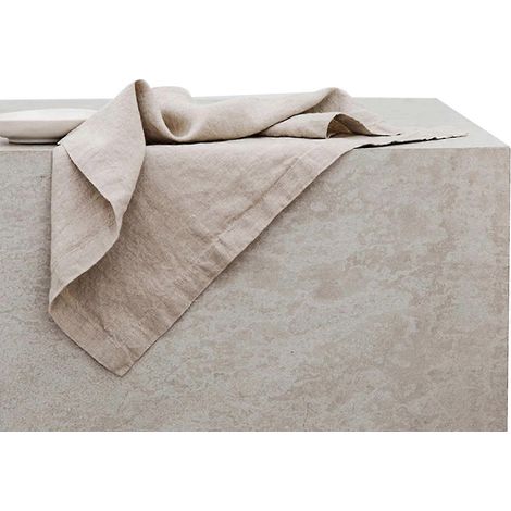 Ensemble de 4 sets de table simples en lin gris pour salle à manger - Résistants à la chaleur et faciles à nettoyer (1/5)