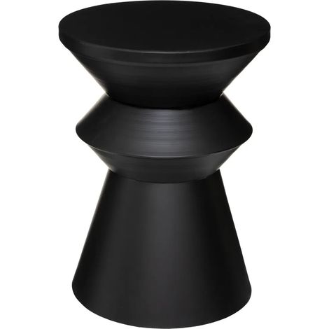 Mesa de centro «Sohan» - metal - negro D43 cm - Atmosphera créateur d'intérieur (1/5)