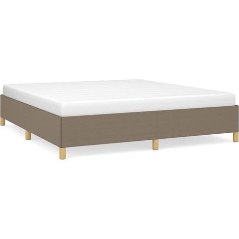 Maison Exclusive - Boxspringbettgestell Taupe 160x200 cm Stoff (1/5)