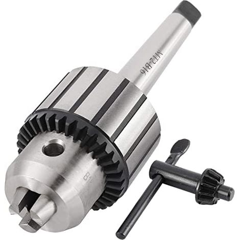 Ej.Life Zahnkranzbohrfutter, 1-13mm Bohrfutter Selbstanzug Keyless MT2-B16 Dorn für Drehmaschine MT2, zum Zentrieren Bohren Gewindeschneiden Reiben A (1/5)