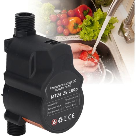 Pompe de surpression domestique entièrement automatique 24 V CC pour chauffe-eau solaires, canalisations de douche, pressurisation, pompe de refoulement, norme européenne 100-240 V (1/5)