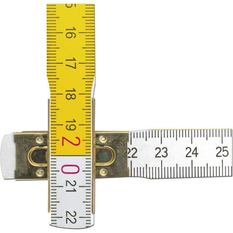 Regla plegable madera 3m 16mm blanco/amarillo Stabila