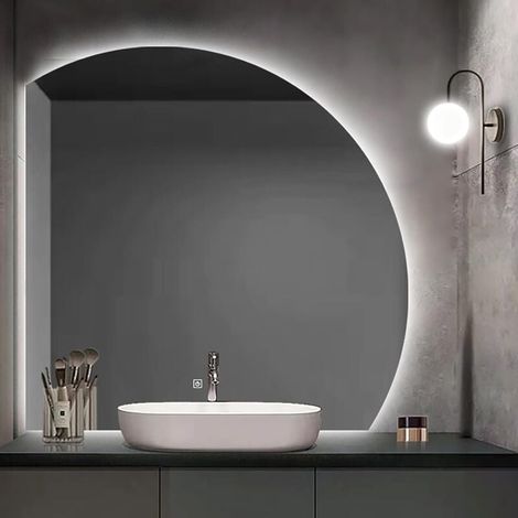 Badezimmerspiegel mit verstellbarer LED-Beleuchtung, Antibeschlagfunktion, Smart-Funktion (Größe: 50 x 50 cm) (1/4)