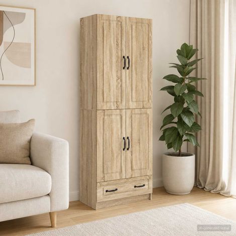 vidaXL Schrankset 2 pcs Sonoma-Eiche Holzwerkstoff (1/5)
