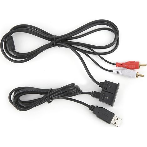 GARRYFIZH Fil d'extension USB AUX stéréo femelle vers 2 RCA mâle, 3.5mm, 3,3 pieds, pour voiture, bateau, moto (1/5)