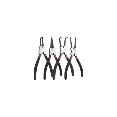 Neptune – Lot de 4 pinces à circlips 180 mm – Acier au carbone – Poignée ergonomique antidérapante – Sac de rangement portable