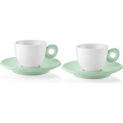 Guzzini - EVERYDAY Set 2 Tazzine da Caffè con Piattino - Verde Malva - 081700243