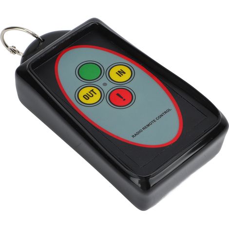 Kit télécommande sans fil pour treuil électrique compatible universel ATV camion 12/24V 434MHz 75ft ABS noir (1/5)
