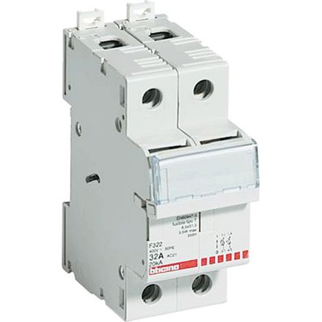 F322 Portafusibile Sezionatore 2P - 32A - 500V (1/3)