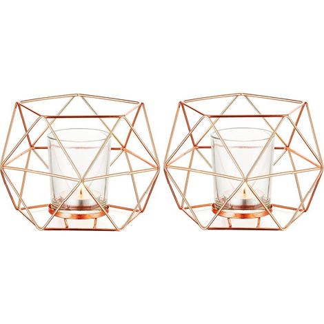 Bougeoirs géométriques pour la décoration intérieure, à poser sur une table, une cheminée, etc. (1/5)