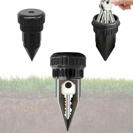 Lot de 3 Cachettes de Clés pour l'extérieur, Cache Clef Exterieur Cachette Secrète, Discret Sécurisé, Coffre-fort à Clés pour Extérieur, Jardin, Terrasse, Terre (1/5)