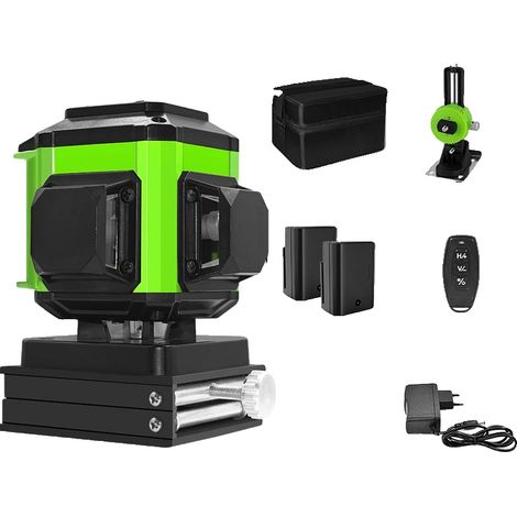 Niveau Laser à Faisceau Vert 4D, Haute Visibilité, Télécommande (1/2)