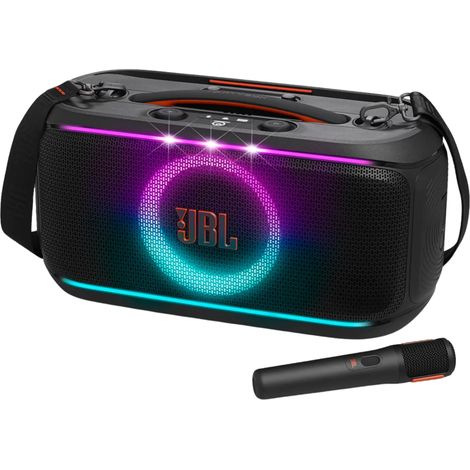 Enceinte portable JBL PartyBox On-The-Go 2 – 100 W – Bluetooth 15 h – IPX4 – Son de qualité pour soirées